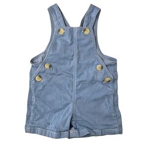 Bonpoint 18M Blue Chambray Button Detail Sunsuit Romper